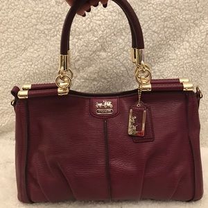 Coach Madison burgundy pinnacle satchel